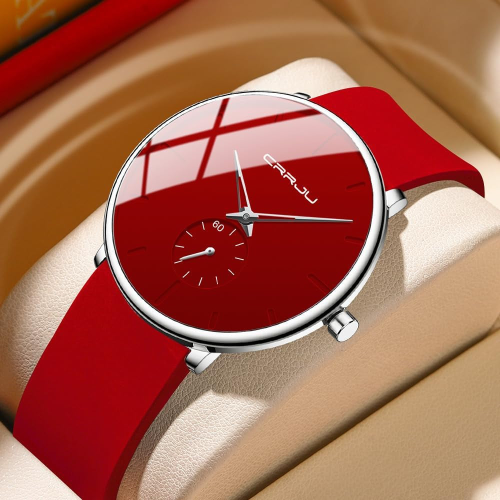 Men’S Women Watch Casual Stylish Waterproof Quartz Unisex Wristwatches, Ultra Thin Watches for Men Women, Colorful Silicone Band