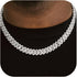 Mens Silver Gold Cuban Link Chain for Men Women Diamond Necklace Chain Iced Out Chain Miami Cuban Link Bracelet Men Hip Hop Jewelry for Men and Women Jewelry Gift