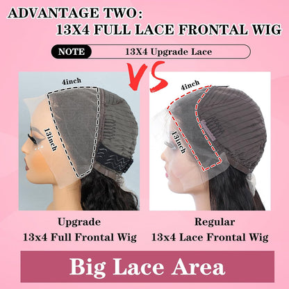 28 Inch 250% Density HD Lace Front Wigs Human Hair Loose Wave 100% Real Human Hair 15A Full 13X4 Large Lace Loose Deep Wave Wig Pre Plucked No Synthetic No Tangle No Shedding Triple Lifespan 3X