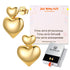Heart Earrings for Women, Hypoallergenic 14K Gold Plated Heart Stud Earrings Jewelry Gifts for Birthday Graduation