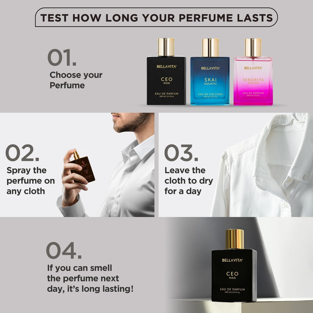 Bellavita Luxury CEO Man &amp; Mens Gift Set Perfume Cologne for Men Combo| Long-Lasting Men&