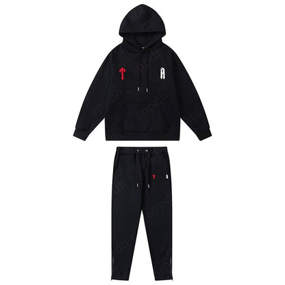 Mens Tracksuits Trousers Shooters Set Designer Hoodies Streetwear Sweatshirts Sports Suit Embroidery Plush Letter Decoration Thick Hoodies Men Pants