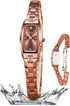 Square Watches for Women Luxury Tungsten Steel Small Wrist Watch
