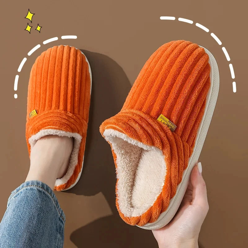 Winter Men Slippers Short Plush Men Cotton Boots Indoor Fluffy House Fur Slippers Men Casual Soft Fur Furry Men Shoes
