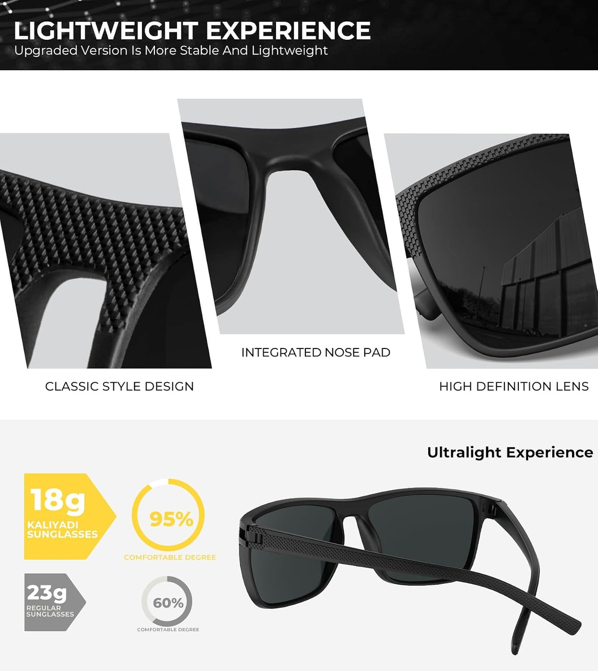 Mens Sun-Glasses Polarized Sunglasses-Men: Classic Sunglasses with Ultraviolet Protection for Driving Fishing Golf