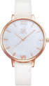 Creative Simplicity Women Watch Genuine Leather Elegant Women Watches Ladies Business Wristwatch(Black)