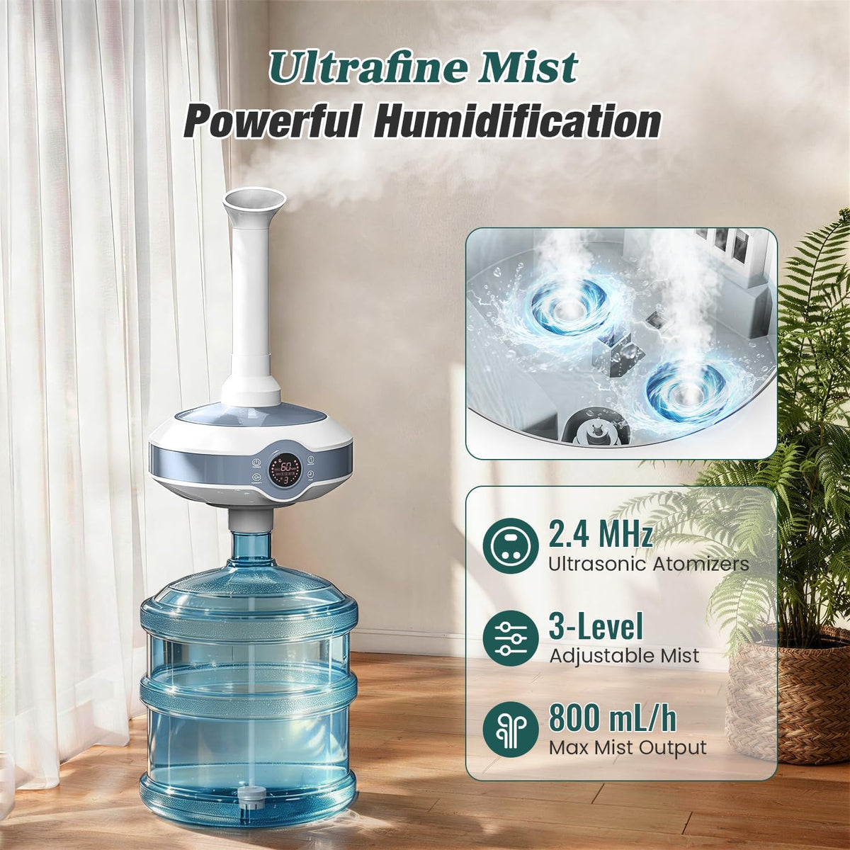 Humidifier Large Room 1000 Sq.Ft. Whole House &amp; Commercial