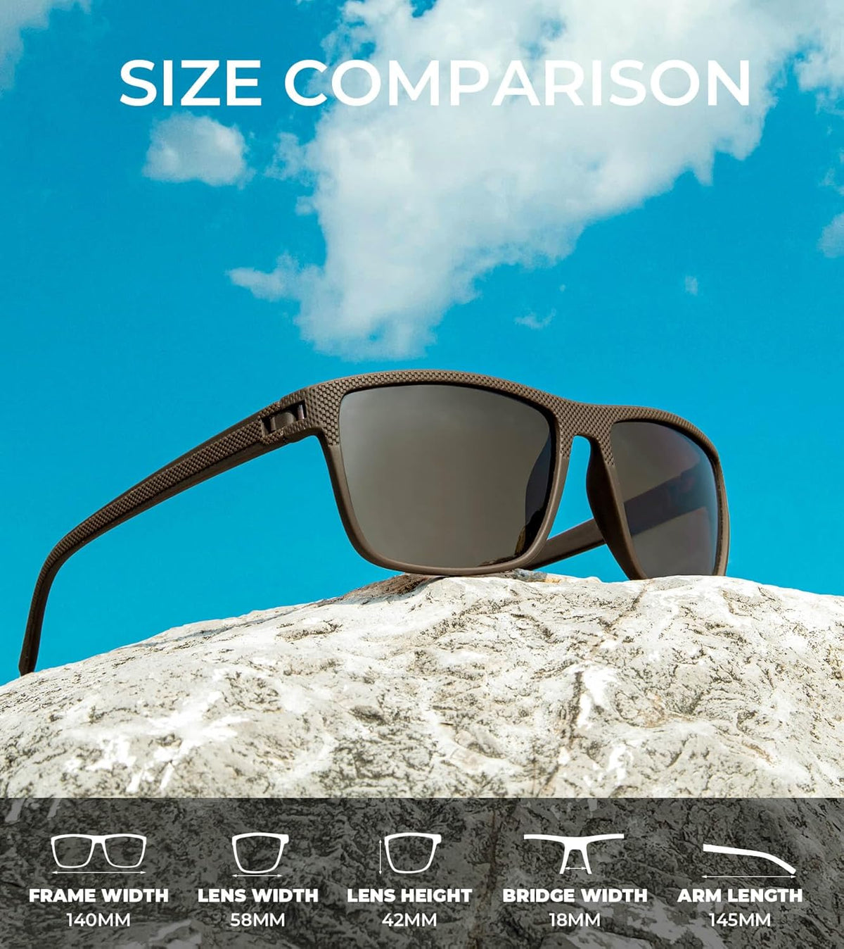 Mens Sun-Glasses Polarized Sunglasses-Men: Classic Sunglasses with Ultraviolet Protection for Driving Fishing Golf