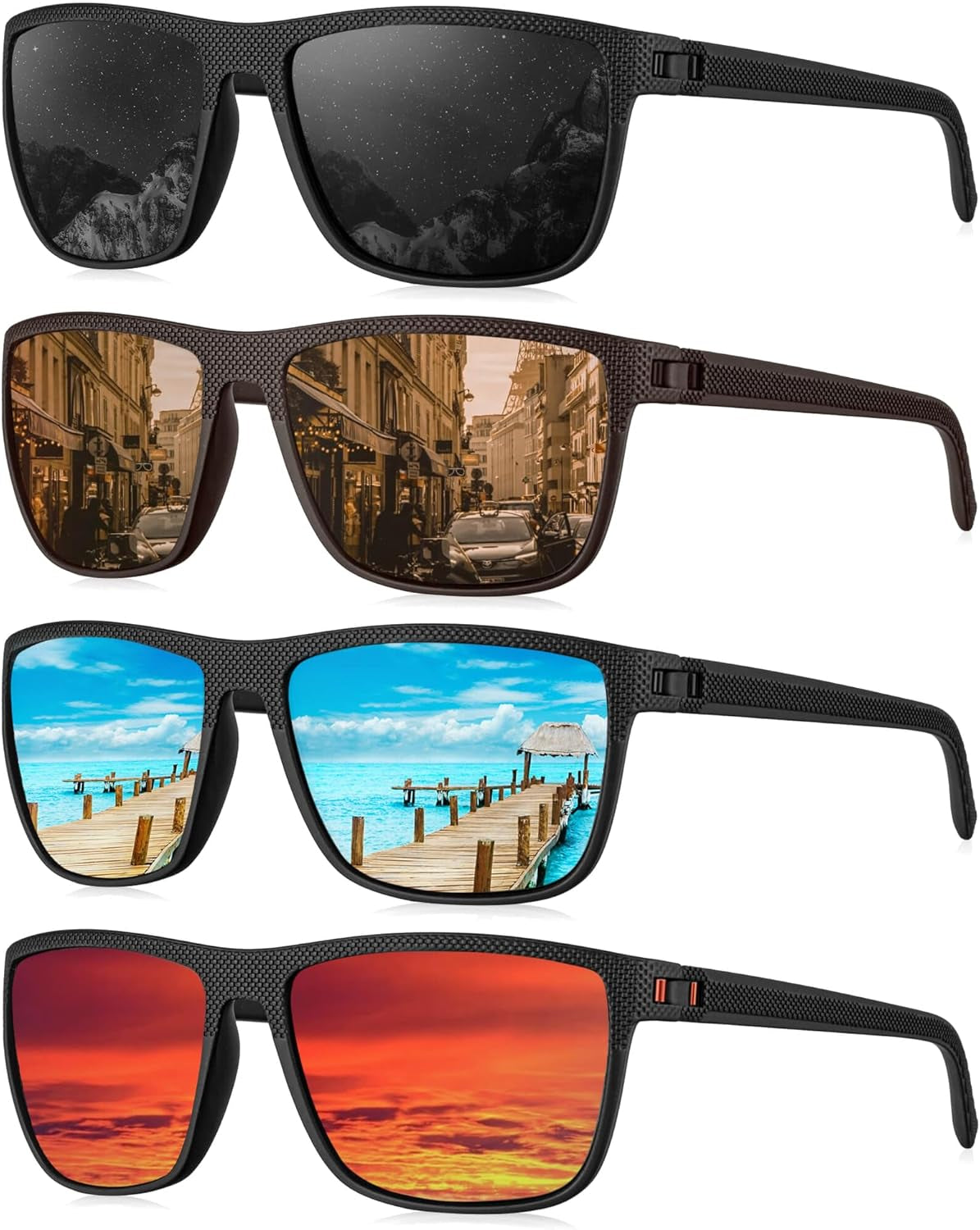 Mens Sun-Glasses Polarized Sunglasses-Men: Classic Sunglasses with Ultraviolet Protection for Driving Fishing Golf
