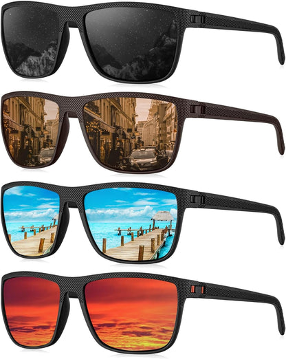 Mens Sun-Glasses Polarized Sunglasses-Men: Classic Sunglasses with Ultraviolet Protection for Driving Fishing Golf