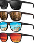 Mens Sun-Glasses Polarized Sunglasses-Men: Classic Sunglasses with Ultraviolet Protection for Driving Fishing Golf