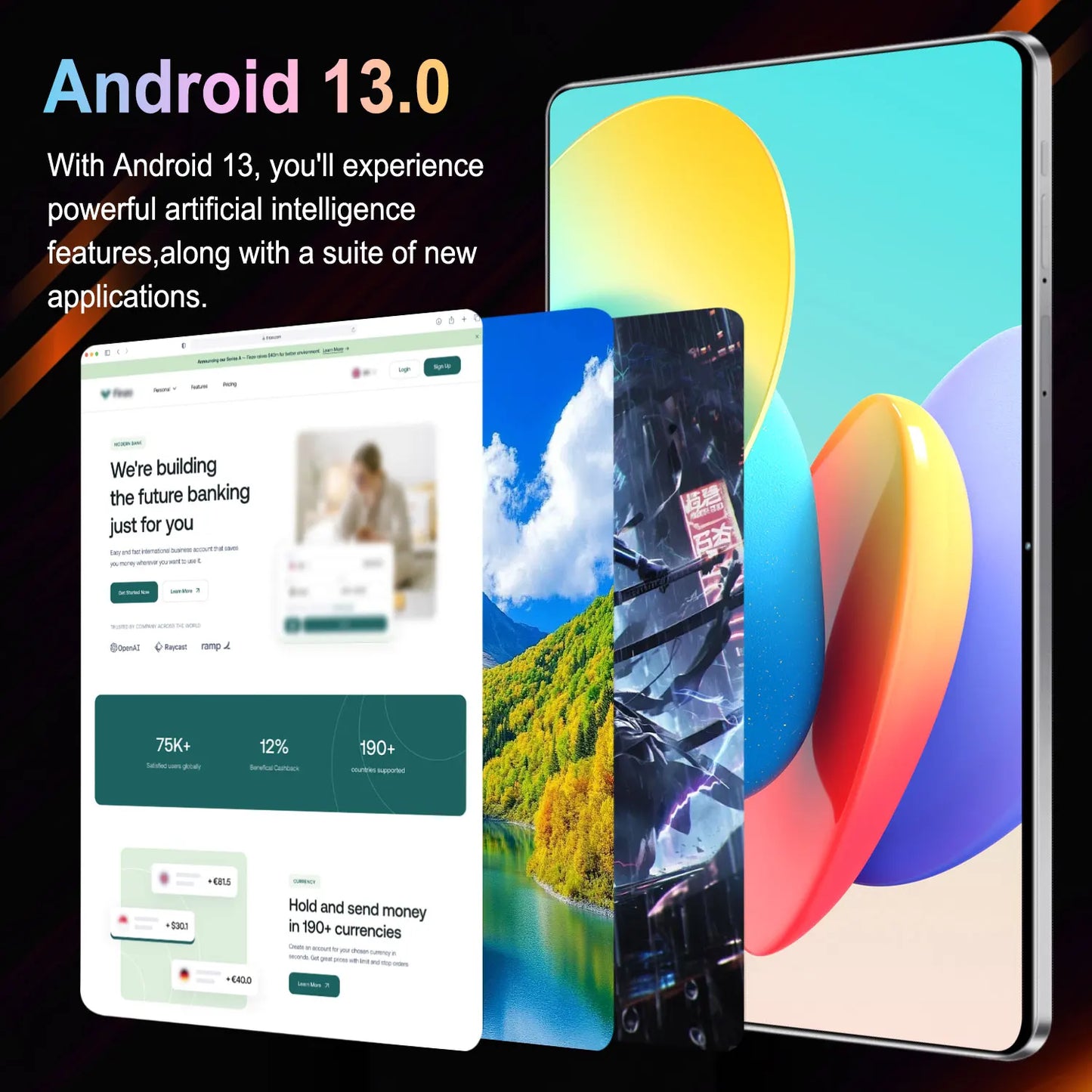 2026 Original 5G Pad 16GB Ram 1TB Rom 10.36inch 12000mAh Android13 Bluetooth 10core WIFI Office GPS HD Tablet with keyboard