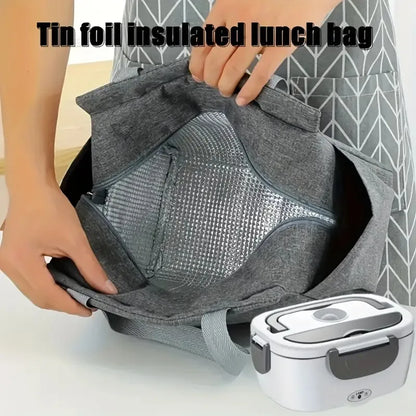 2 in 1 Electric Heating Lunch Box 1 5L For Car Home 220V 60W Portable Stainless Steel Food Container Bento Box