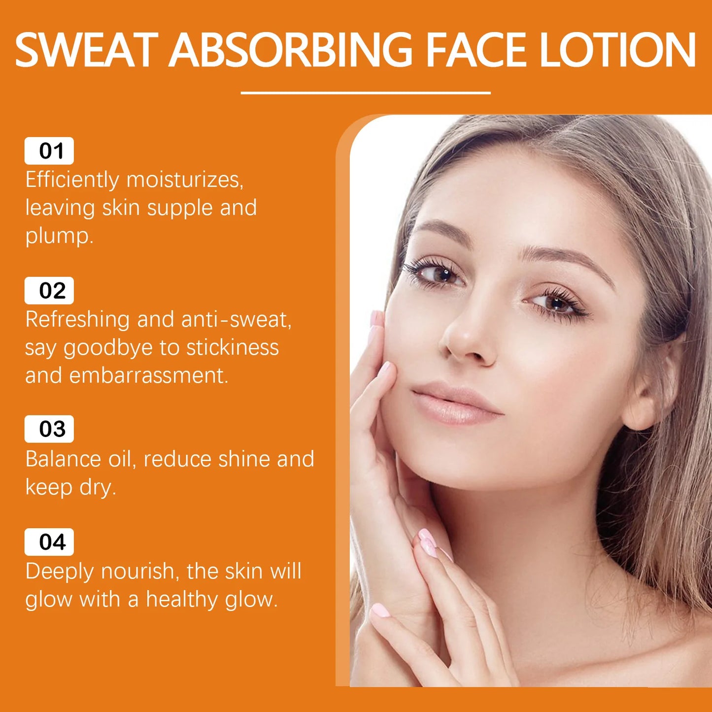 Sweat Absorbing Lotion for Face Oil Control Improve Roughness Lasting Refreshing Prevent Clogging Pore Moisturizing Face Cream