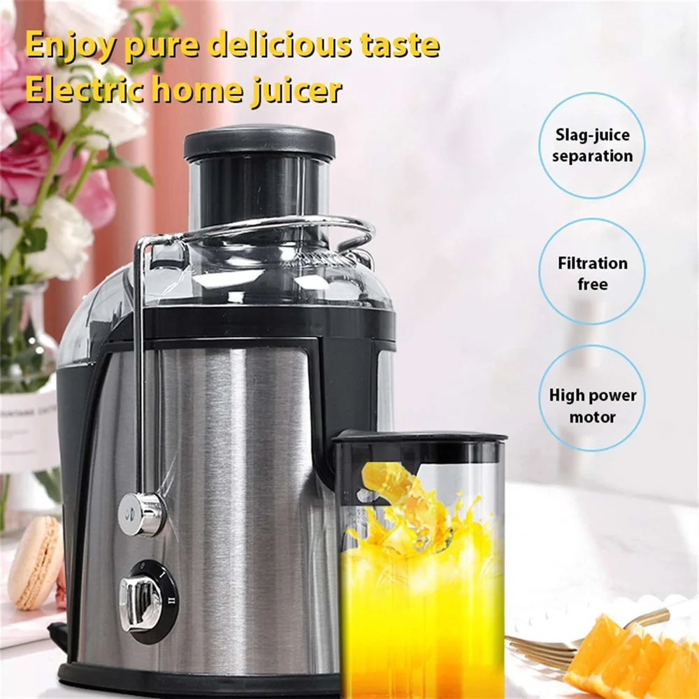 Centrifugal Juicer Machine 400W Dual Speed Wide Feed Chute Juice Extractor Pulp Separator Built In Foam Separator For Home Kitch