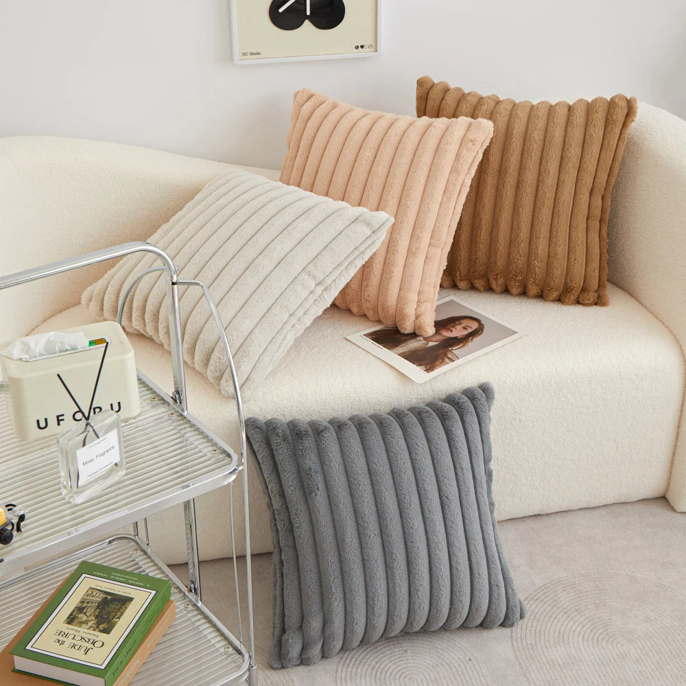 Fancy &amp; Stacy Reversible Throw Pillow 18x18 Inch Square Polyester Blend Removable With Zipper Closure Decorative Cushion