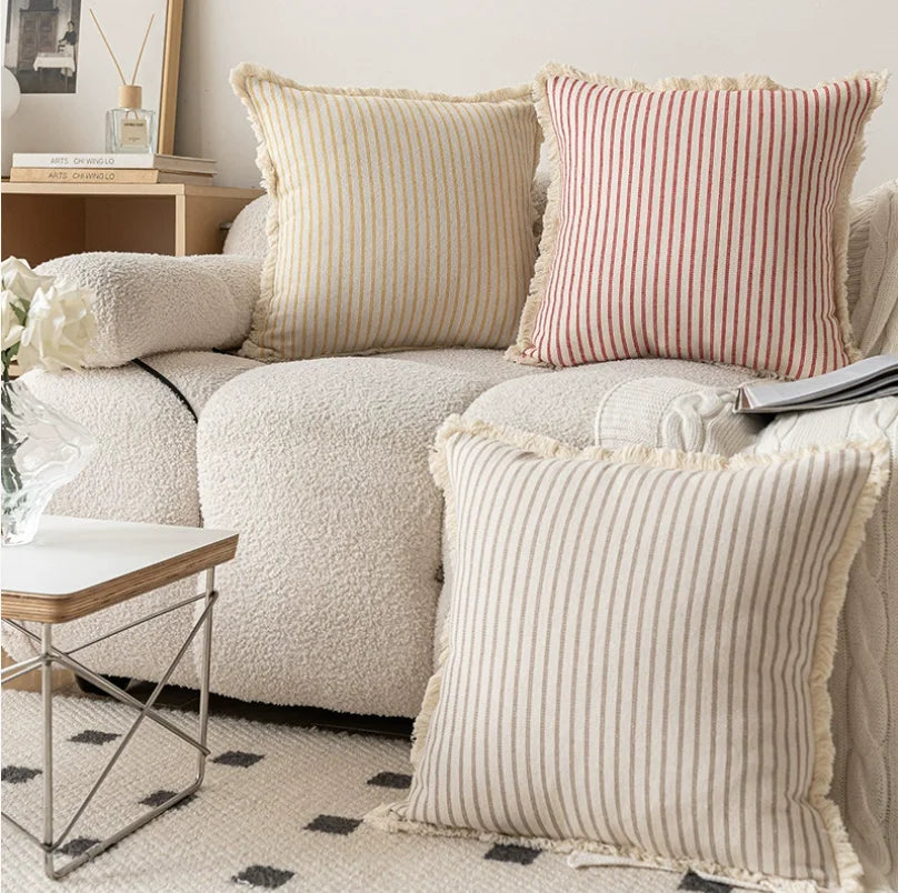 2026 Perfect Decorative Pillows Covers Red Boho Throw Pillow Covers Cotton Neutral Pillow Cover With Tassel Fringe Drop Shipping