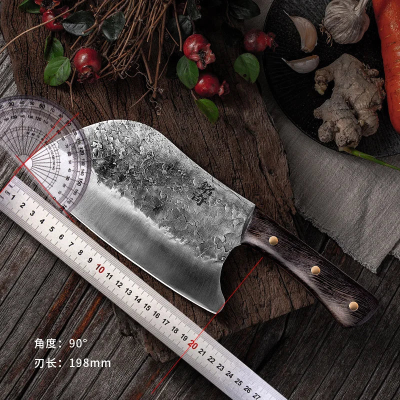 5CR15 Handmade Chopping Cleaver Butcher Knife High Carbon Steel Kitchen Chef Knife Sets Forged Blade Cooking Knives Set Cleaver
