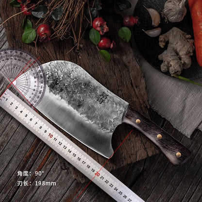 5CR15 Handmade Chopping Cleaver Butcher Knife High Carbon Steel Kitchen Chef Knife Sets Forged Blade Cooking Knives Set Cleaver