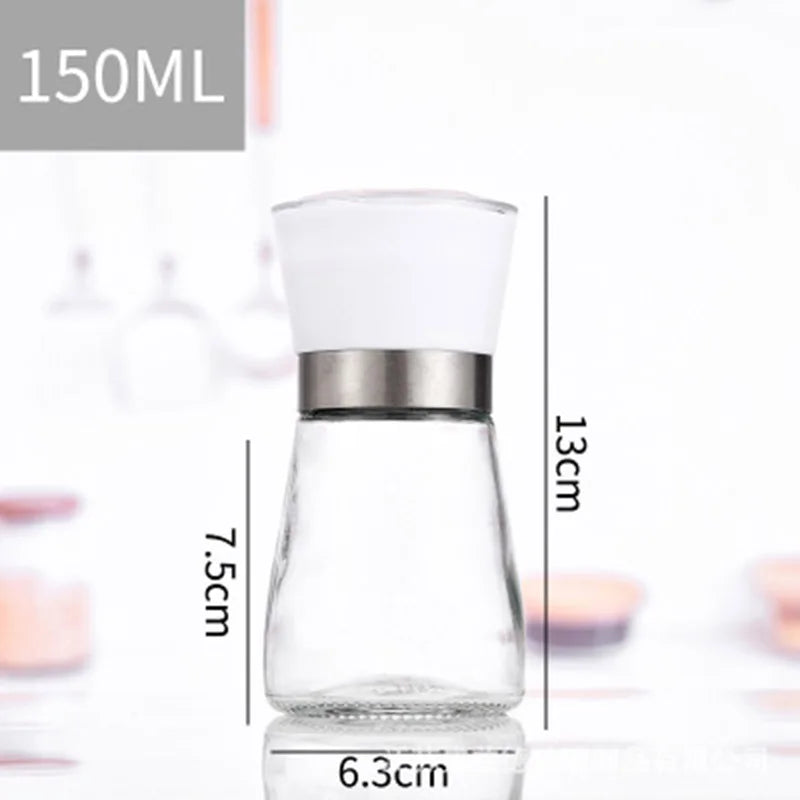 Manual Salt Pepper Mill Grinder Seasoning Bottle Spice Grinding Containers Adjustable Mill Shakers Kitchen Gadgets