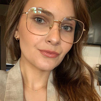 Classic Square Transparent Glasses Frame Women Fashion Brand Anti Blue Light Eyeglasses Ladies Vintage Trendy Sunglasses