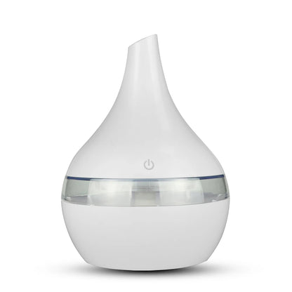 300ml Humidifier Electric Aroma Air Diffuser Wood Ultrasonic Air Humidifier Essential Oil Aromatherapy Cool Mist Maker For Home