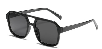 Retro Square Sunglasses Women Men 2025 New Trends Double Beam Yellow Big Sun Glasses Female Oversized Eyewear Shades UV400