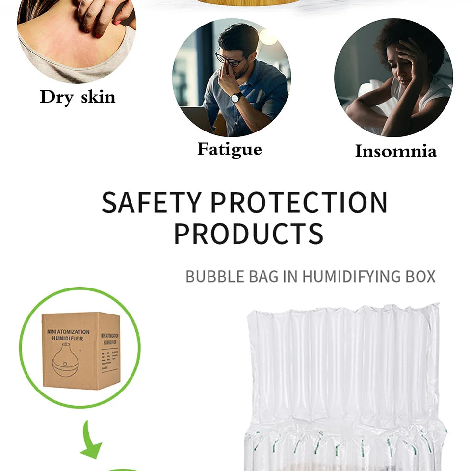 300ml Humidifier Electric Aroma Air Diffuser Wood Ultrasonic Air Humidifier Essential Oil Aromatherapy Cool Mist Maker For Home