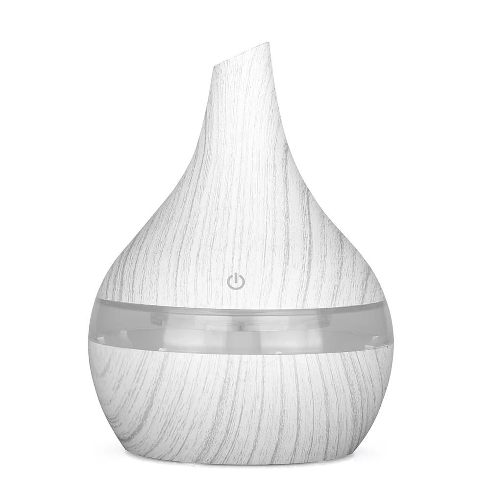 300ml Humidifier Electric Aroma Air Diffuser Wood Ultrasonic Air Humidifier Essential Oil Aromatherapy Cool Mist Maker For Home