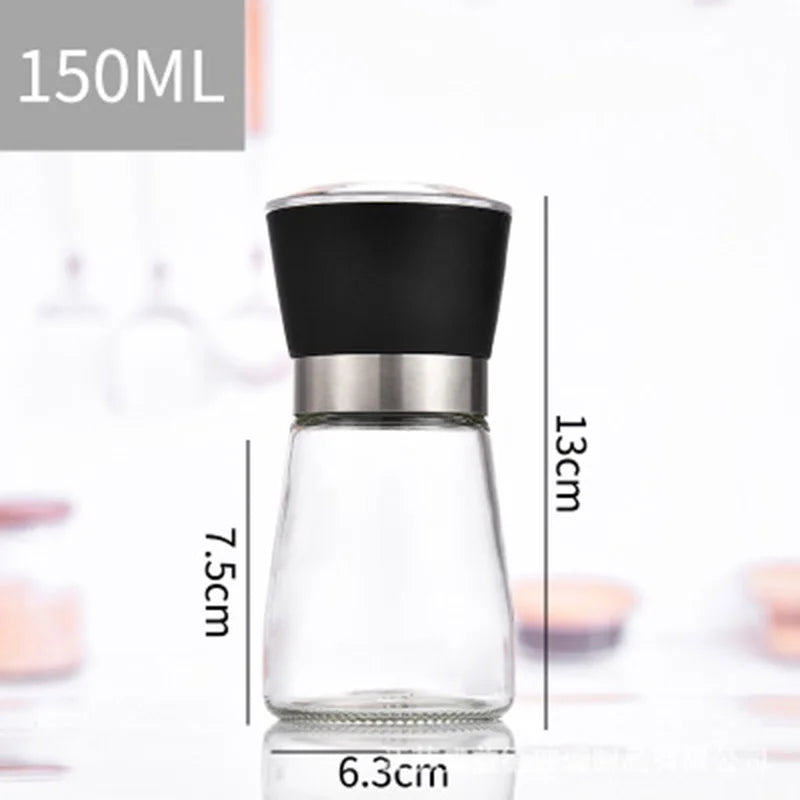 Manual Salt Pepper Mill Grinder Seasoning Bottle Spice Grinding Containers Adjustable Mill Shakers Kitchen Gadgets