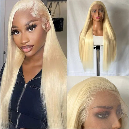 FX-HA07 Premium Blend Hair Wig Long Straight Black High Quality Invisible Transparent 13*4 Lace Frontal Wig Lace Front Wigs