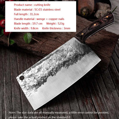 5CR15 Handmade Chopping Cleaver Butcher Knife High Carbon Steel Kitchen Chef Knife Sets Forged Blade Cooking Knives Set Cleaver