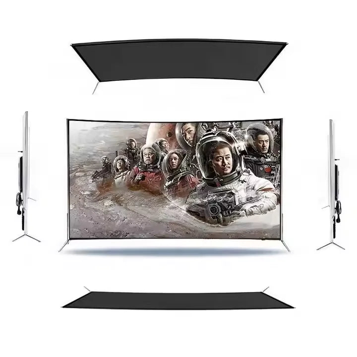 Hot Selling 55 Inch Smart LED TV with Curved Screen Android System 4K UHD Resolution LAN Interface for Hotels