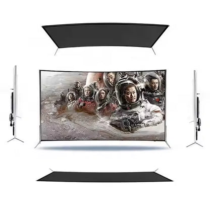 Hot Selling 55 Inch Smart LED TV with Curved Screen Android System 4K UHD Resolution LAN Interface for Hotels