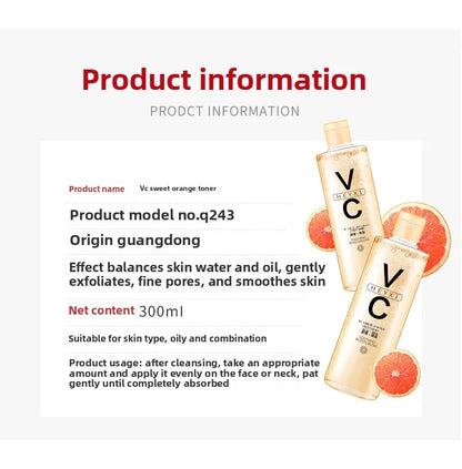 Heyxi VC Sweet Orange Toner 300ml Organic Moisturizing Facial Spray