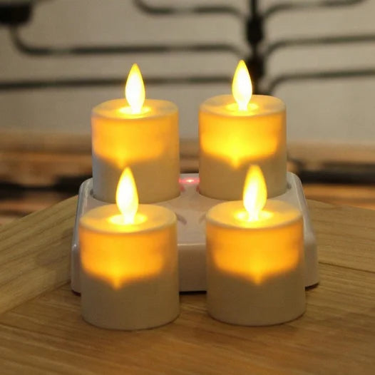 LED Mini Smokeless Restaurant Light Tealight Candle Set for Home Decoration
