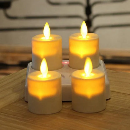 LED Mini Smokeless Restaurant Light Tealight Candle Set for Home Decoration