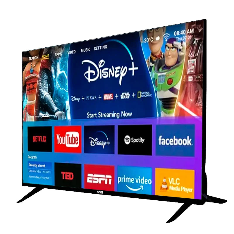 Custom 55/65/75/85/98/120 inch QLED smart TV Black 60-120 Hz Android warranty 2 years 4k/8k Ultra HD