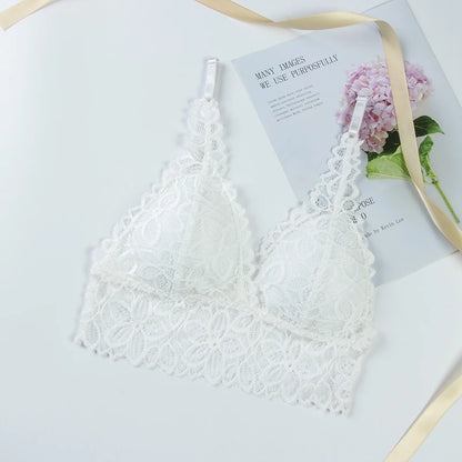 Seamless Lace Bra & Panty Sets Backless Ultrathin Bralette Sexy Padded Lingerie for Women Comfortable Intimates