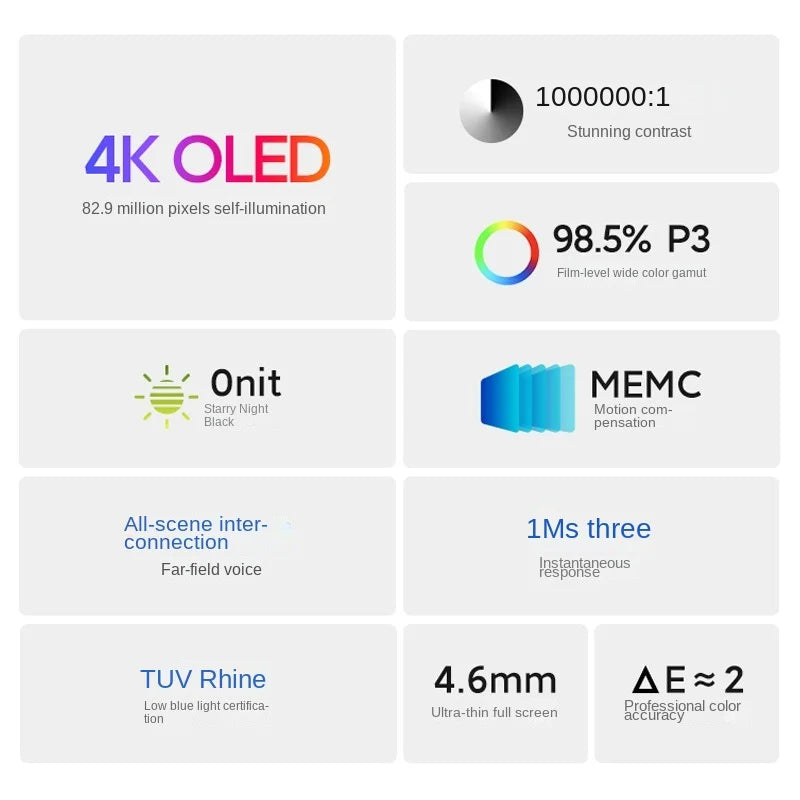 Original New XiaomiMi TV 6 OLED TV 55 Inch 4K Full Screen MEMC Motion Compensation Far Field Voice Control