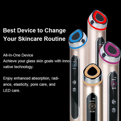 EMS LED Light Therapy Facial Device For Anti Aging And Acne Care
