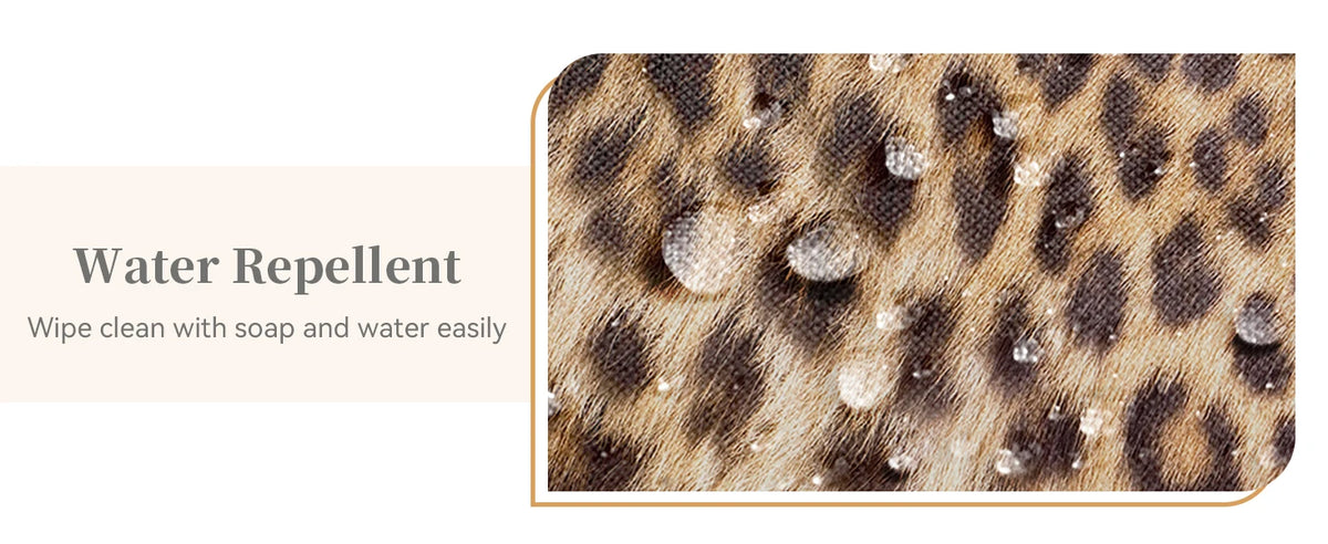 Brown Leopard Shower Curtain Cheetah Animal Print Blackout Polyester Machine Washable Hooks 72x72 Modern Bathroom Decor