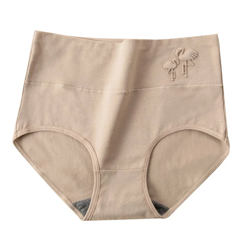4Pcs/Set Plus Size Women Panties High Waist Body Shaper Underwear Soft Cotton Briefs Grils Panty Sexy Underpants Female Lingerie