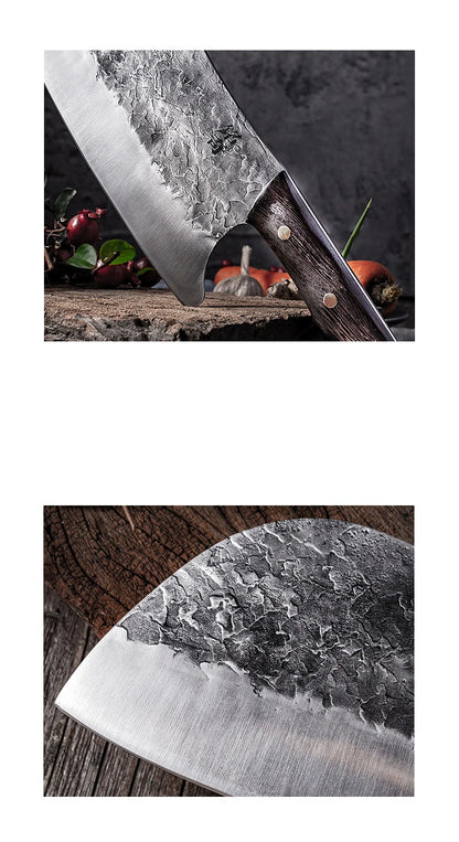5CR15 Handmade Chopping Cleaver Butcher Knife High Carbon Steel Kitchen Chef Knife Sets Forged Blade Cooking Knives Set Cleaver