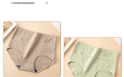 4Pcs/Set Plus Size Women Panties High Waist Body Shaper Underwear Soft Cotton Briefs Grils Panty Sexy Underpants Female Lingerie