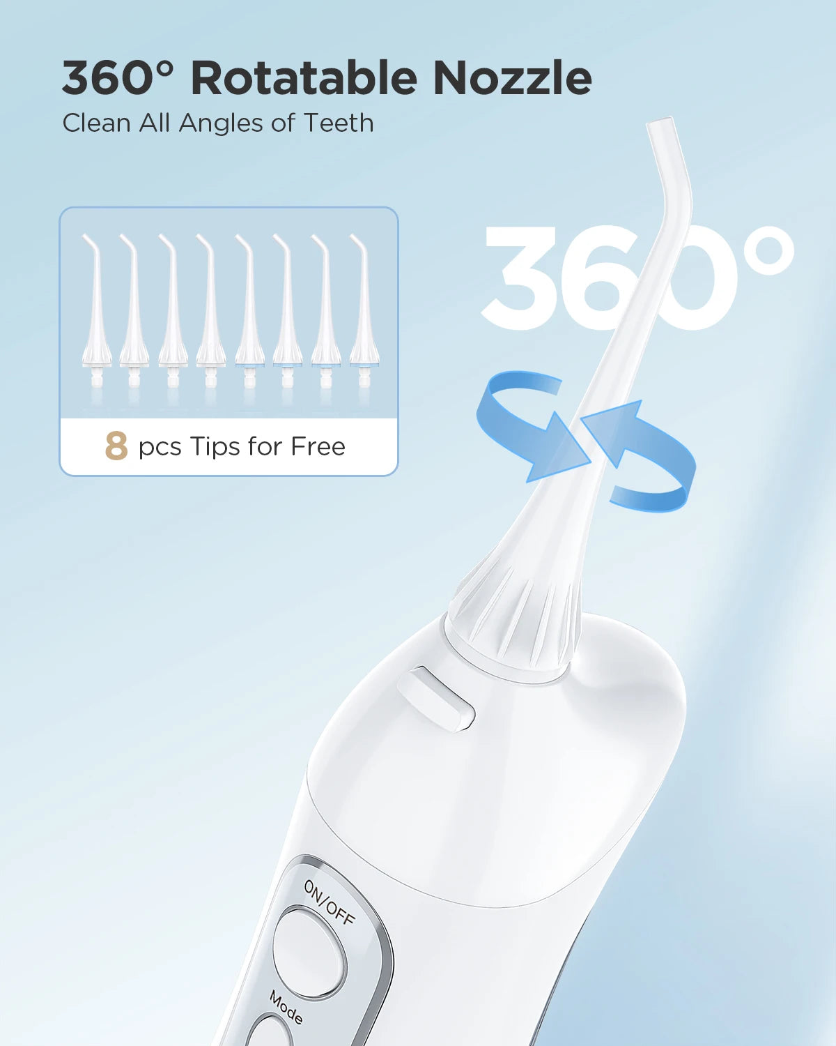 Fairywill Electric Sonic Toothbrush &amp; Water Flosser USB Charge Waterproof 5 Modes 3 Brush Heads Toothbrushes Teeth Cleaner