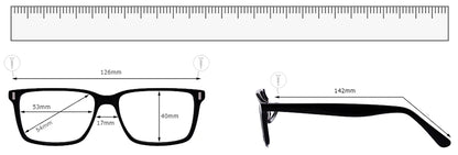 ZENOTTIC L Size Titanium Alloy Prescription Glasses Trend Square Unisex Anti Blue Light Progressive/Photochromic Optical Eyewear