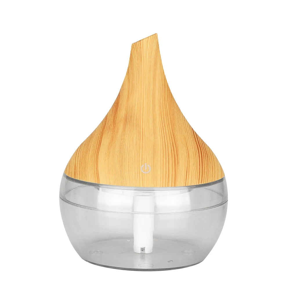 300ml Humidifier Electric Aroma Air Diffuser Wood Ultrasonic Air Humidifier Essential Oil Aromatherapy Cool Mist Maker For Home