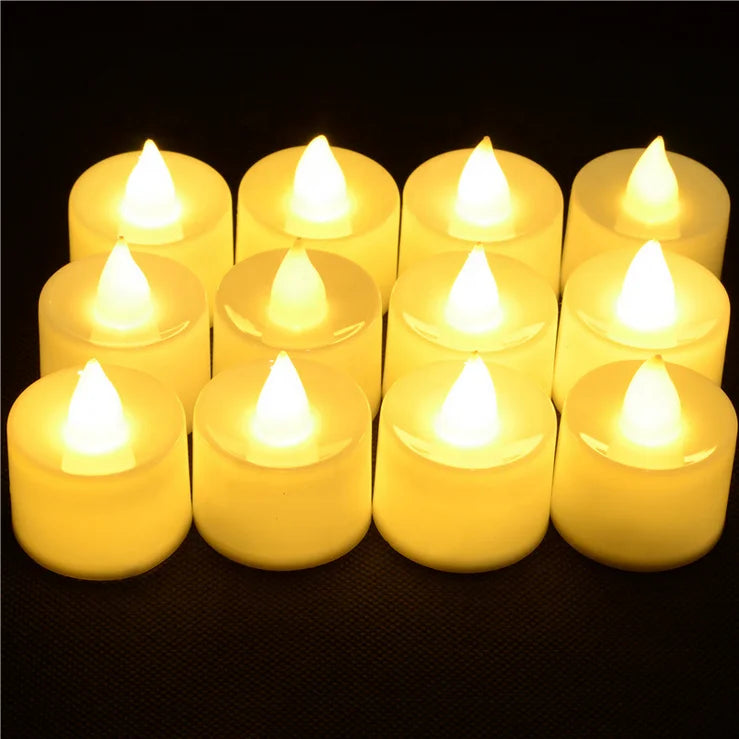 LED Mini Smokeless Restaurant Light Tealight Candle Set for Home Decoration