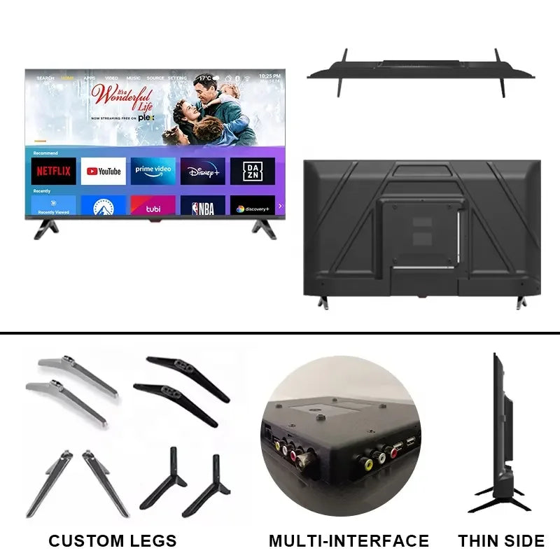 Wholesale 32 43 50 Inch Smart Android LED TV with High Definition for Hotels Featuring LAN Interface
